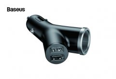 倍思Y型双USB车充可以充电和点烟的车充